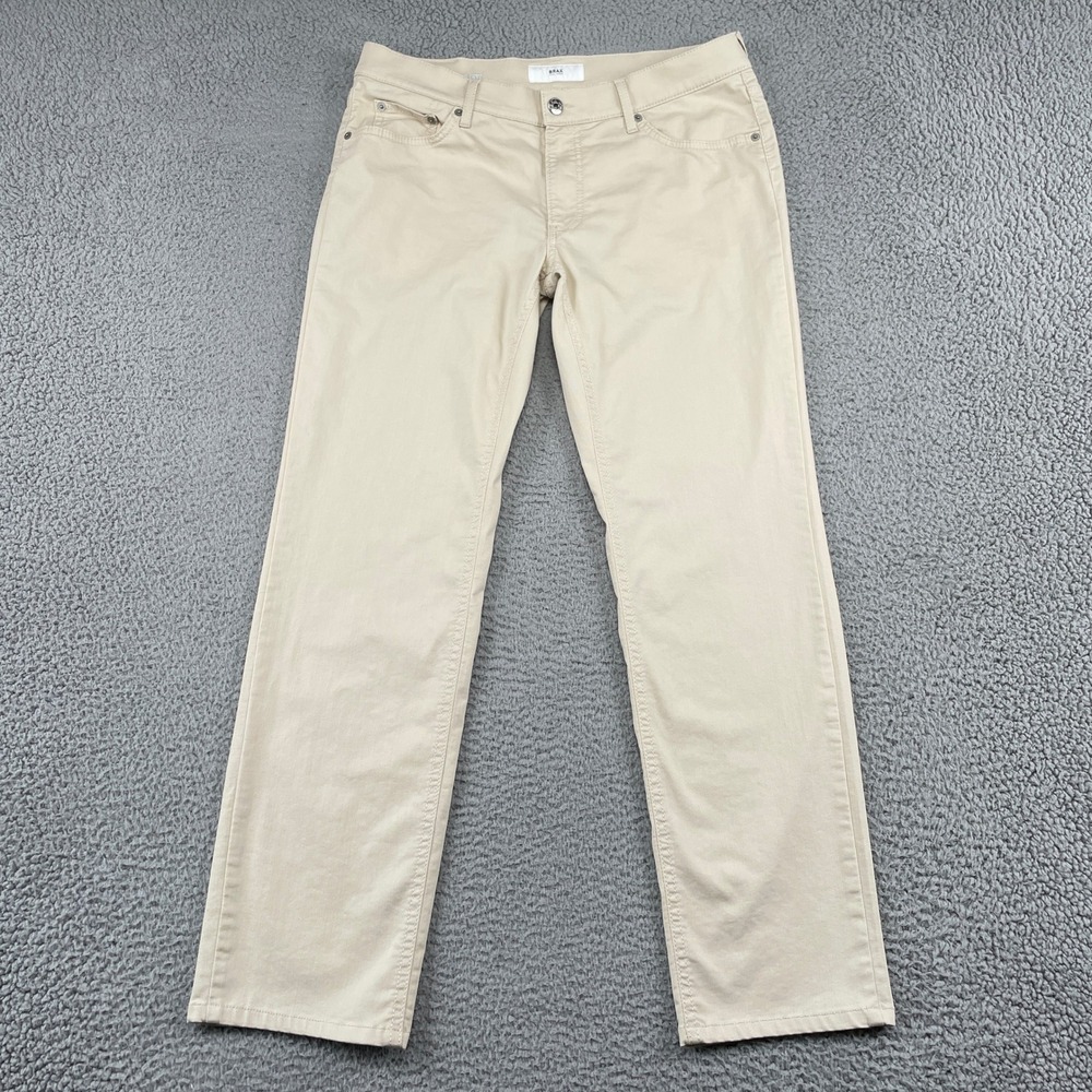 Brax Pants Mens 35/34 Beige Style Chuck Hi-Flex Slim Fit Chino Trousers Stretch